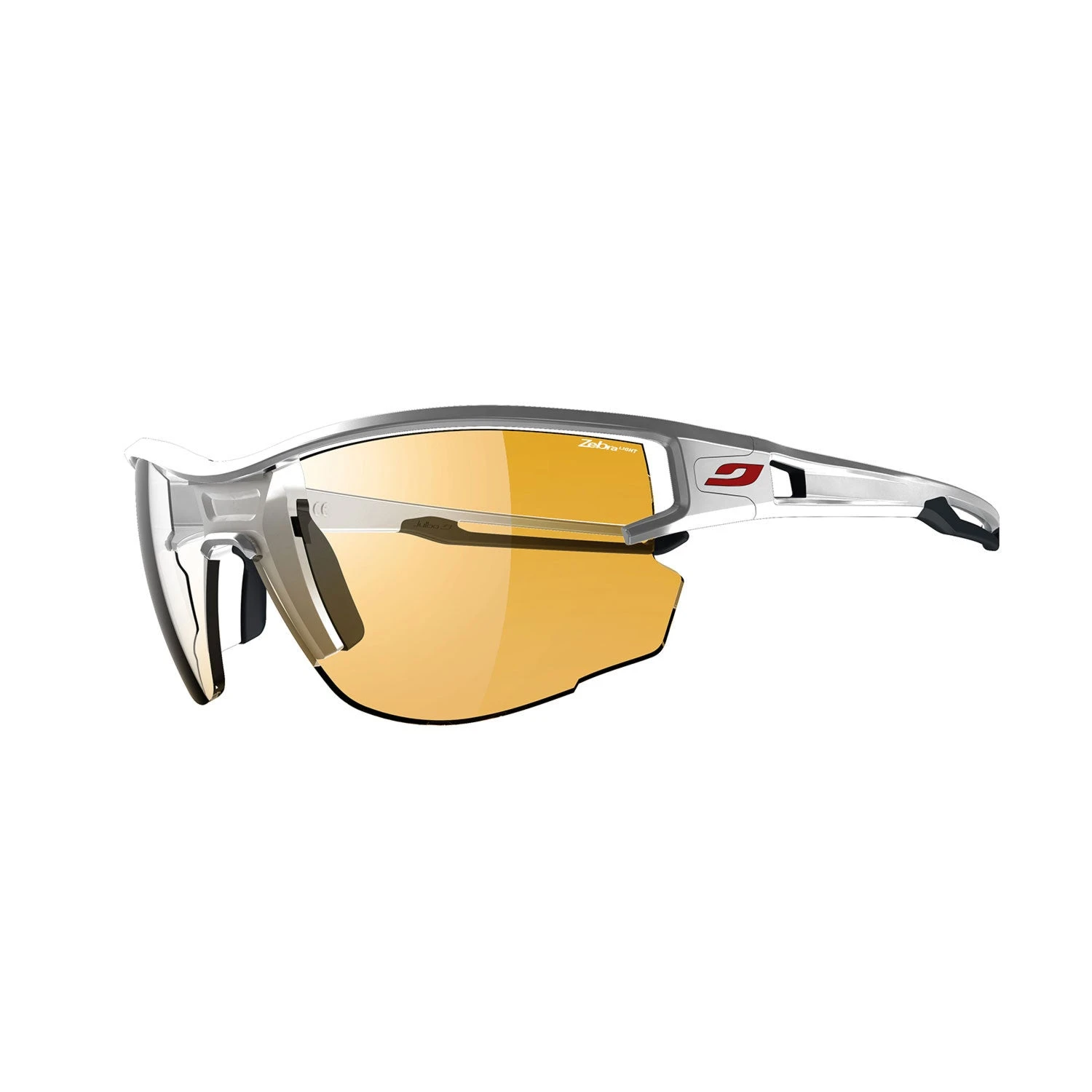 Julbo Aero - White-Grey - Zebra Light-Yellow - Brown Lens|-|Aero - White-Grey - Lentille Zebra Light-Yellow - Brown 3 Julbo Aero - White-Grey - Zebra Light-Yellow - Brown Lens|-|Aero - White-Grey - Lentille Zebra Light-Yellow - Brown