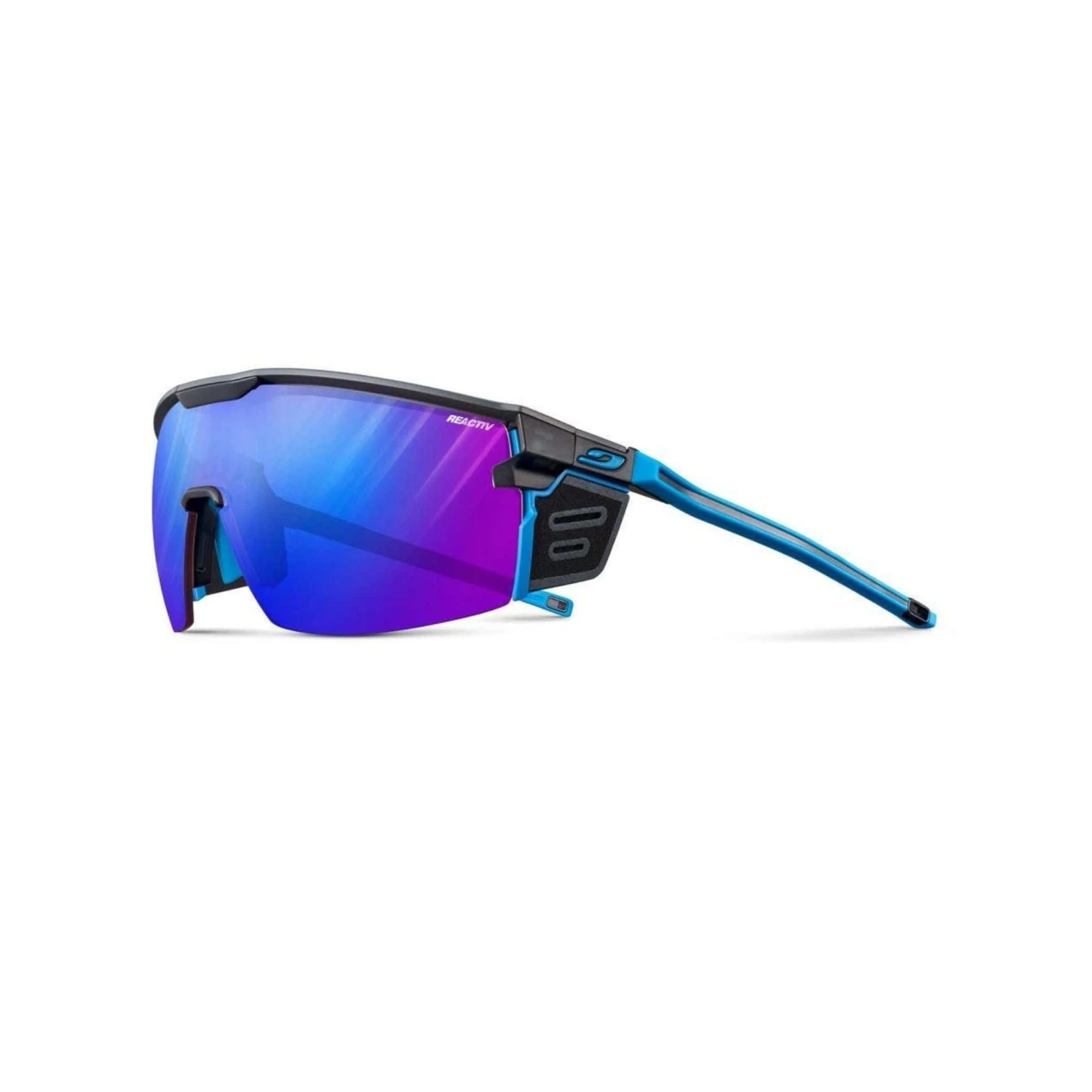 Julbo Ultimate Cover Dark Grey / Blue Sunglasses - Reactiv Performance 1-3 HC Lens 4 Julbo Ultimate Cover Dark Grey / Blue Sunglasses - Reactiv Performance 1-3 HC Lens - Image 2