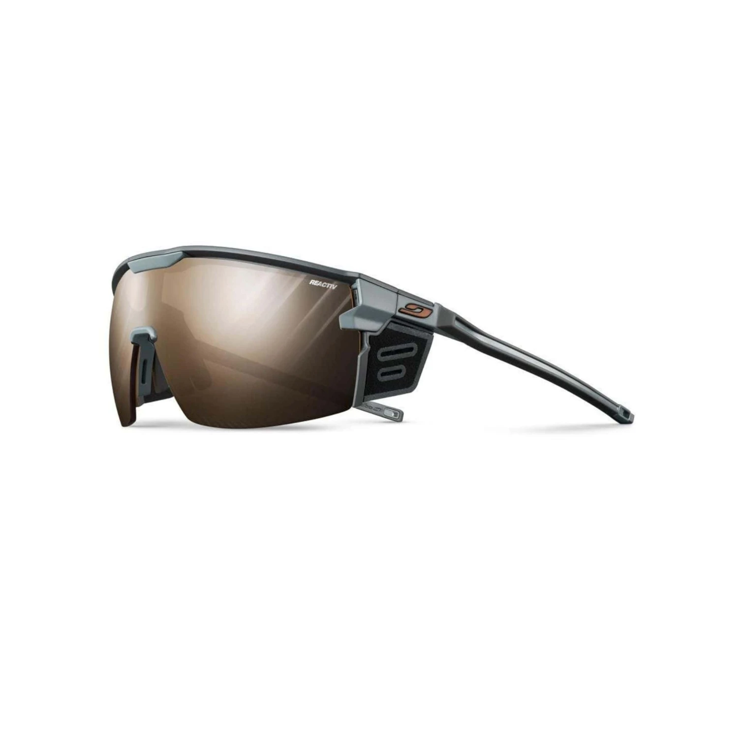 Julbo Ultimate Cover Dark Grey / Grey Sunglasses - Reactive Performance 2-4 DL Silver Lens 4 Julbo Ultimate Cover Dark Grey / Grey Sunglasses - Reactive Performance 2-4 DL Silver Lens - Image 2
